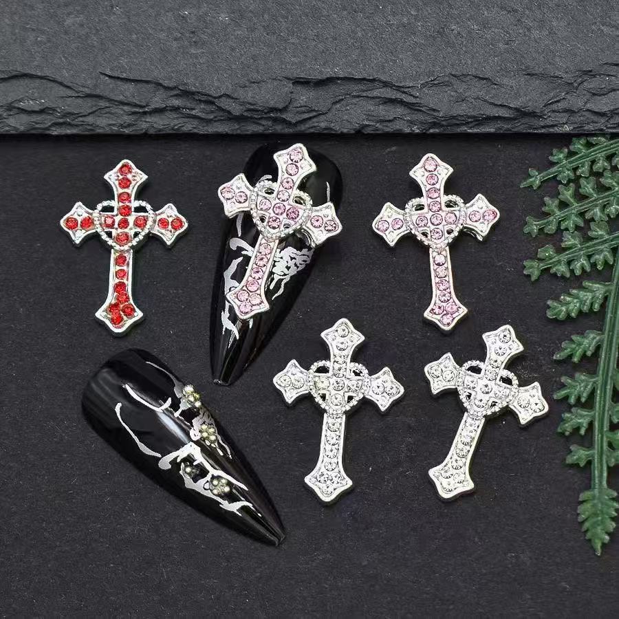 5Pcs XXL Silver Cross Luxury N - đánh giá và giá Nail Art Xxl