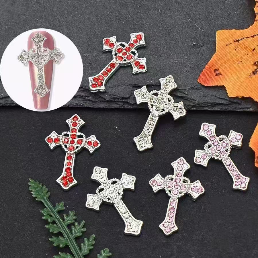 5Pcs XXL Silver Cross Luxury N - đánh giá và giá Nail Art Xxl