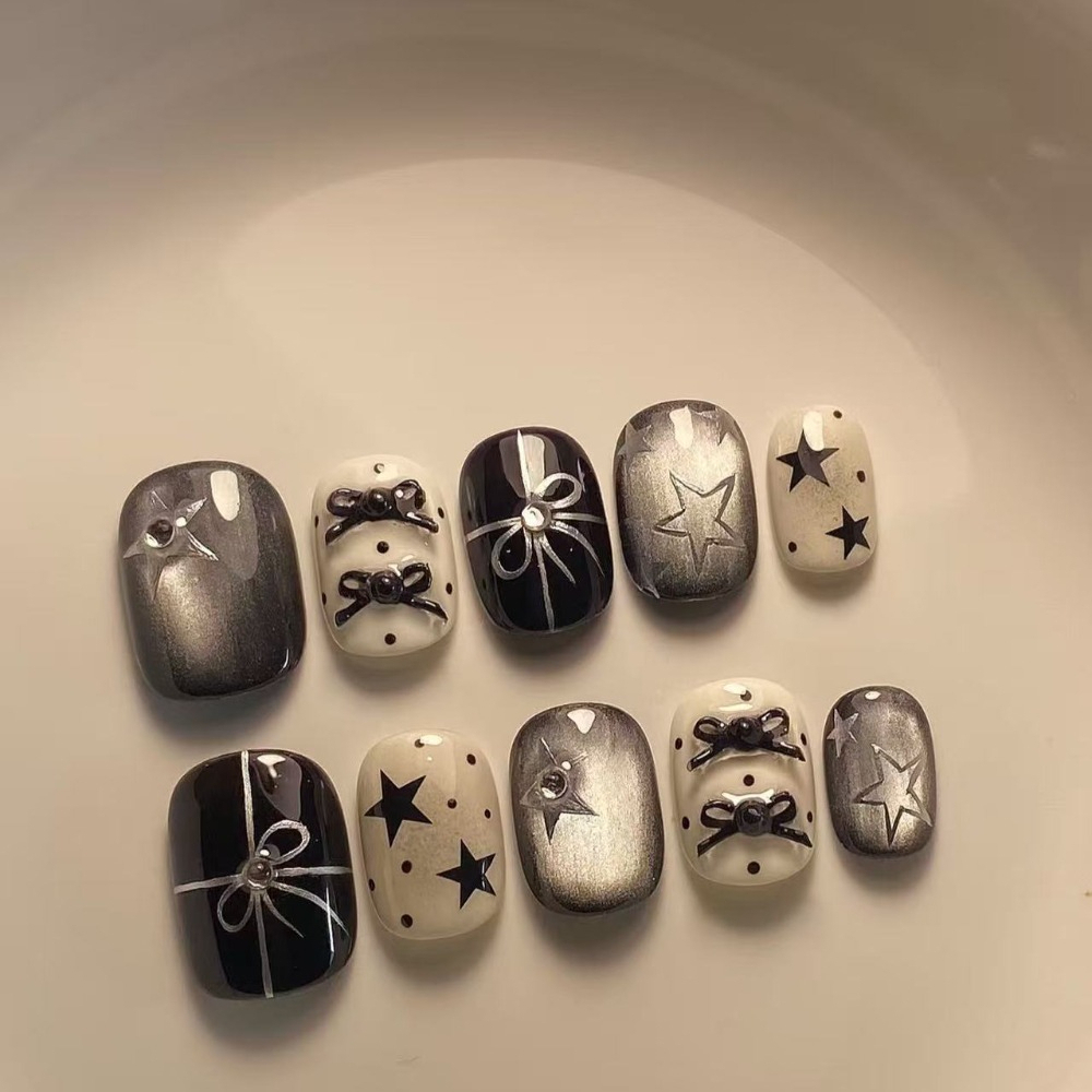 10 Pieces Autumn Winter Simple - đánh giá và giá Nail Art Cat Eye Simple