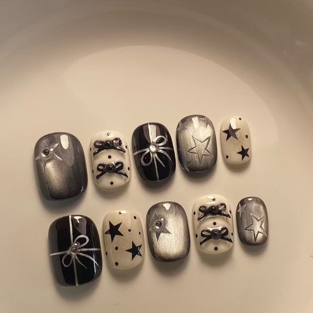 10 Pieces Autumn Winter Simple - đánh giá và giá Nail Art Cat Eye Simple
