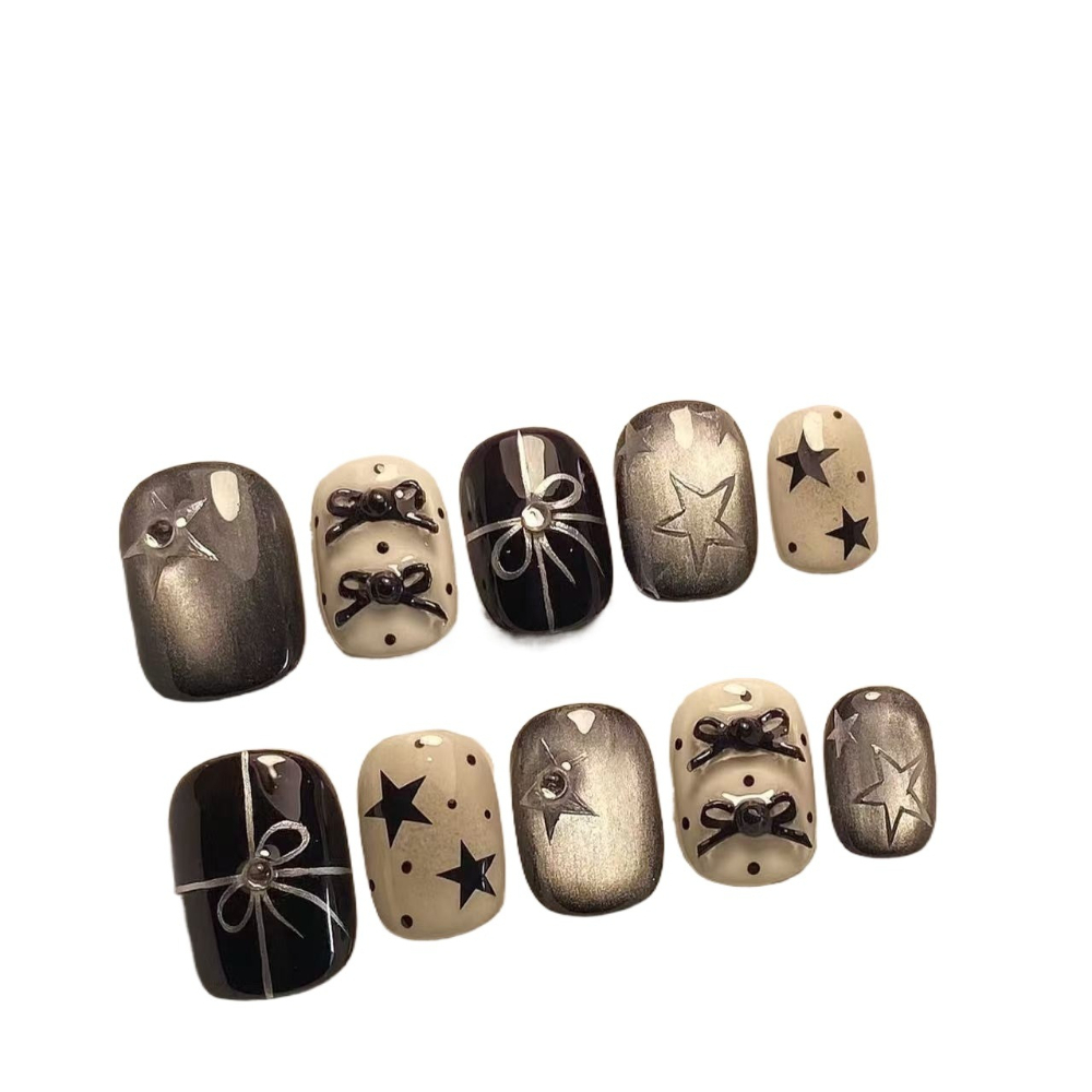 10 Pieces Autumn Winter Simple - đánh giá và giá Nail Art Cat Eye Simple