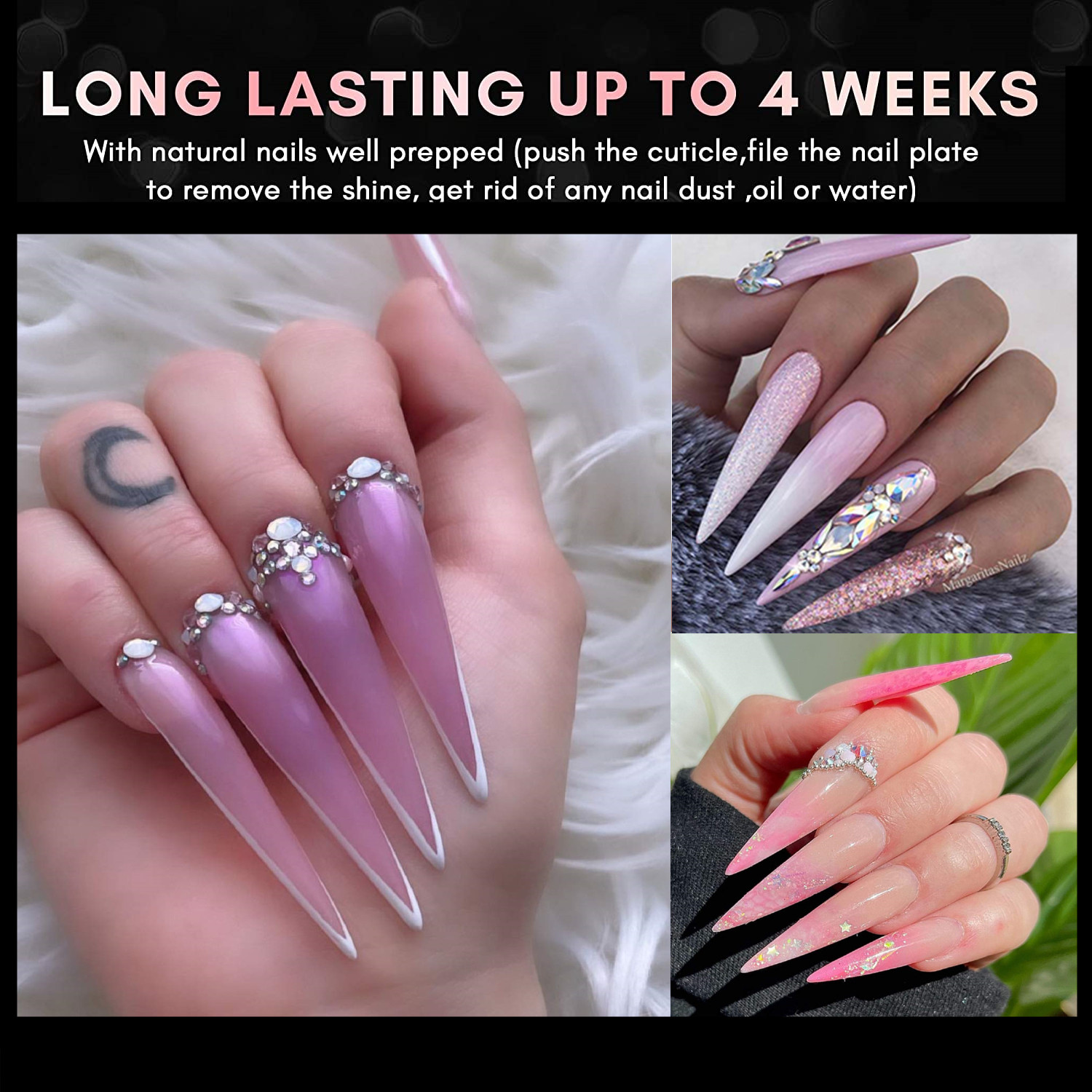 XXL Stiletto False Nails -Half - đánh giá và giá Nail Art Xxl