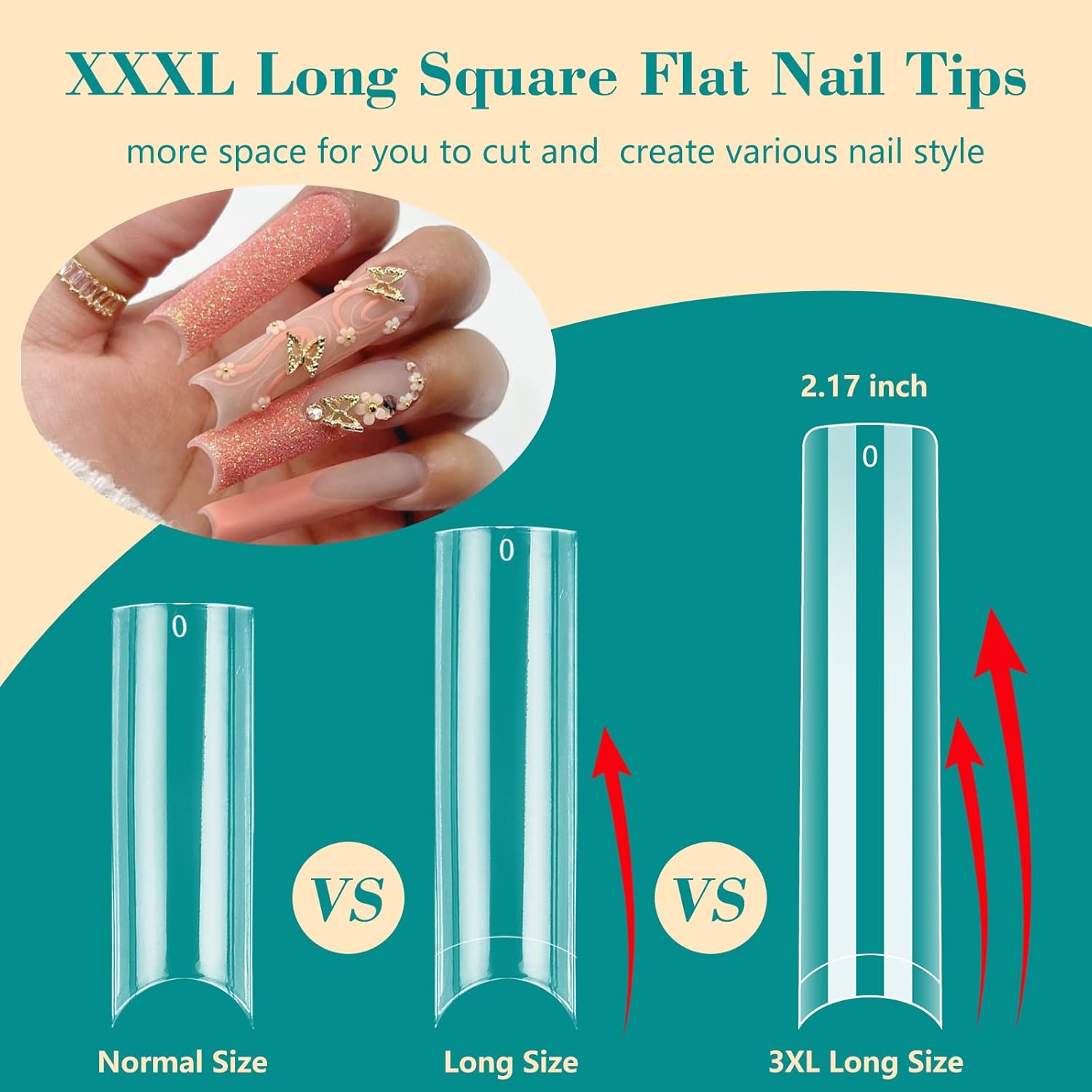 100pcs/Box XXL Extra Straight  - đánh giá và giá Nail Art Xxl