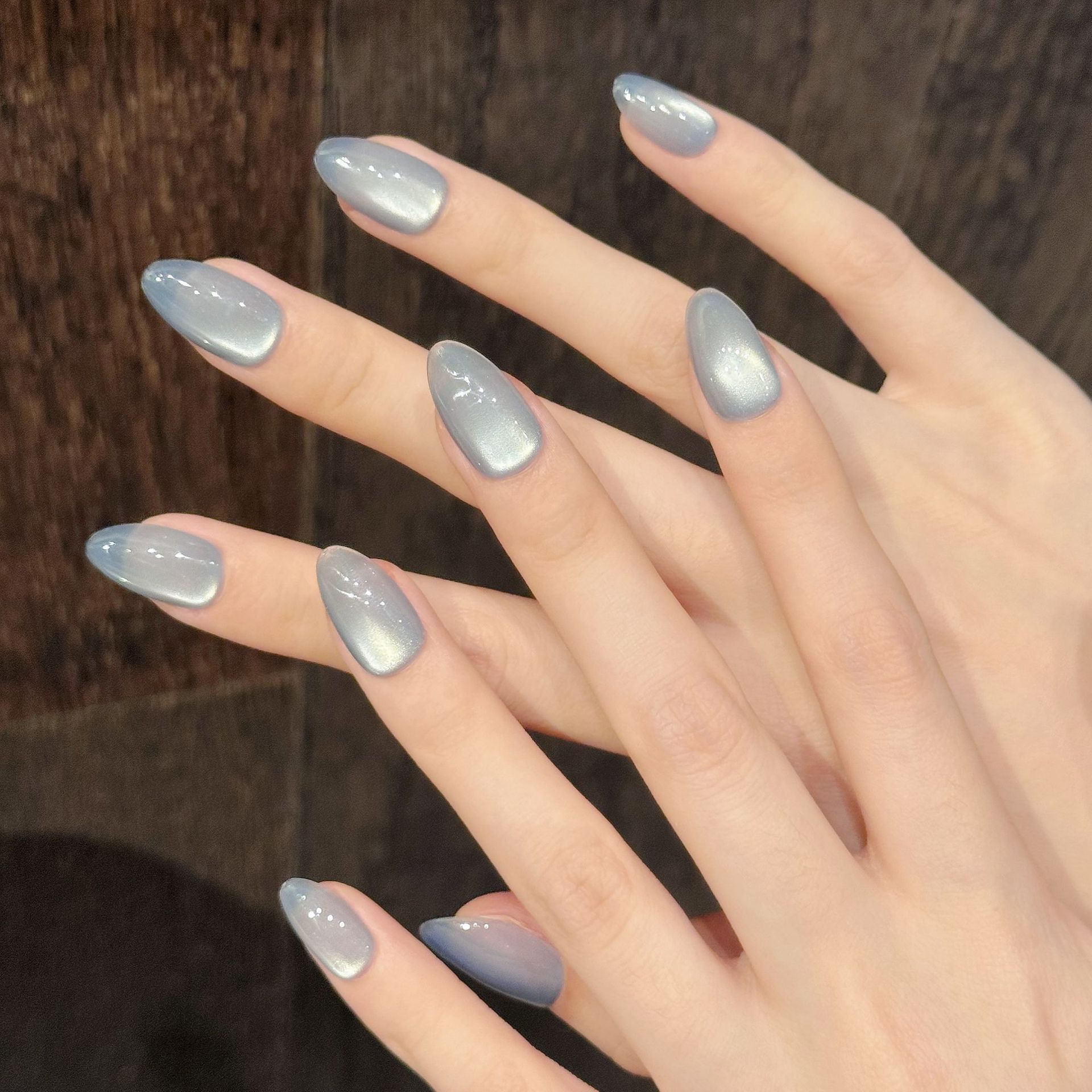 10Pcs Blue Cat Eye French Shor - đánh giá và giá Nail Art Cat Eye Simple