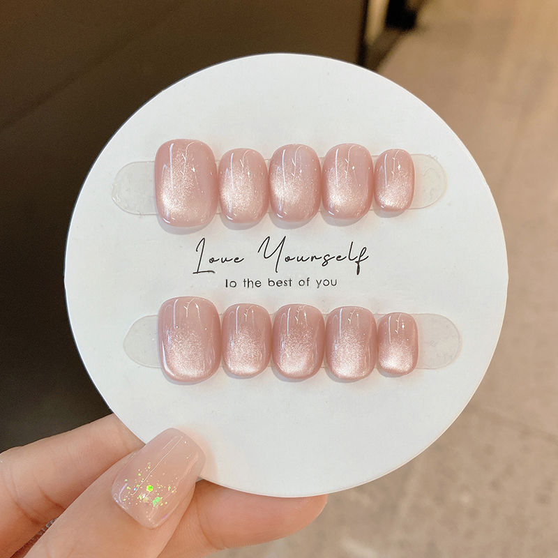 10pcs Glossy Cat Eye False Nai - đánh giá và giá Nail Art Cat Eye Simple