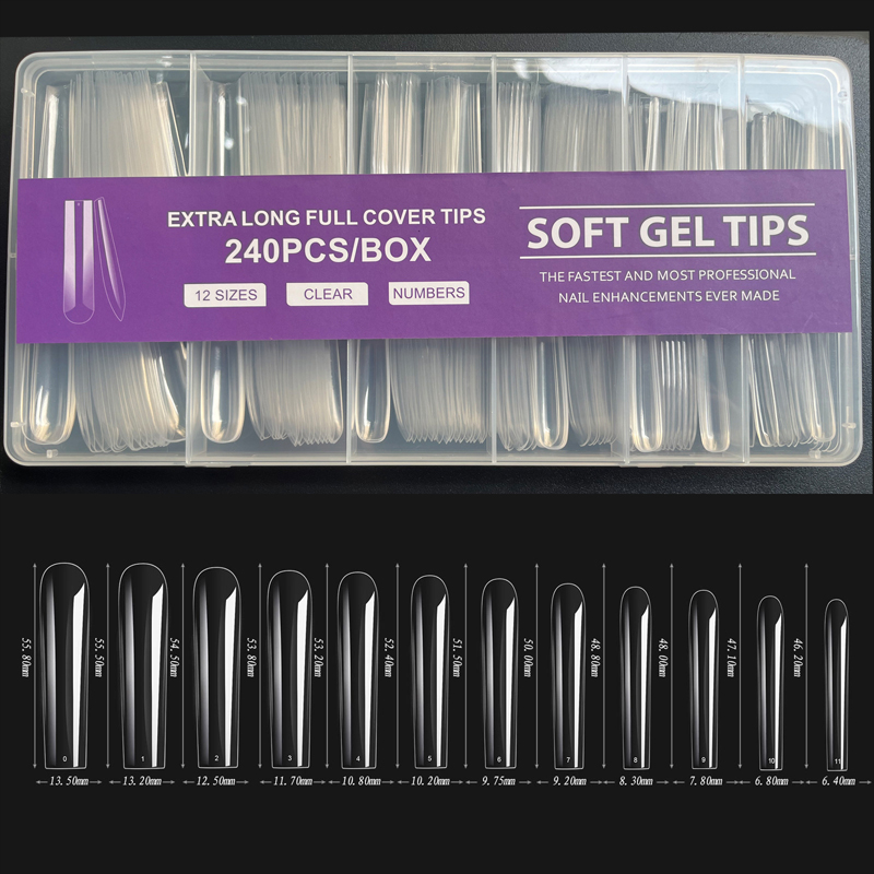 240Pcs XXL False Nails Super L - đánh giá và giá Nail Art Xxl