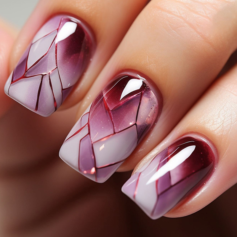 24Pcs Red Bow Cat-eye Stick-on - đánh giá và giá Nail Art Cat Eye Simple