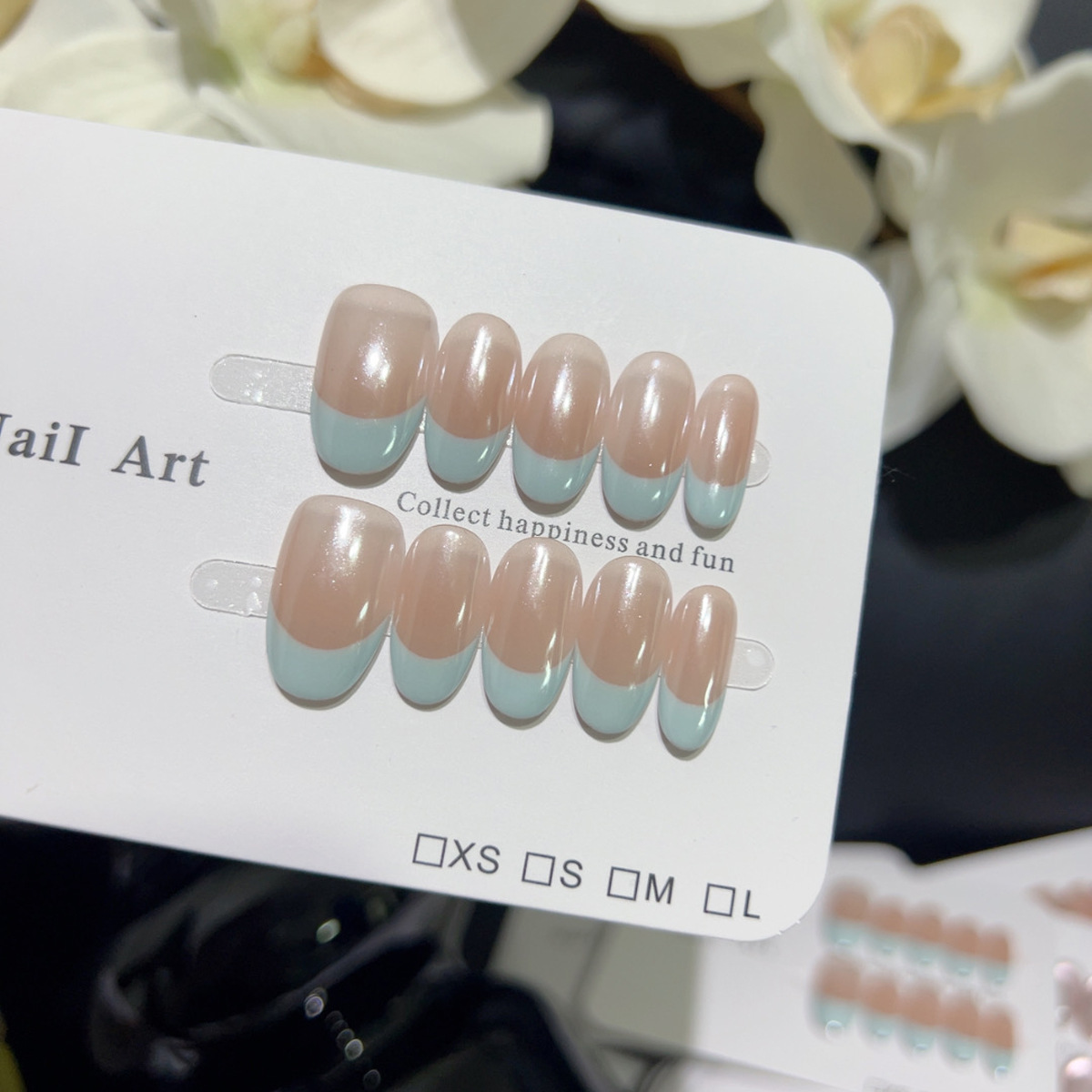 10Pcs French Almond Oval Short - đánh giá và giá Nail Art Cat Eye Simple