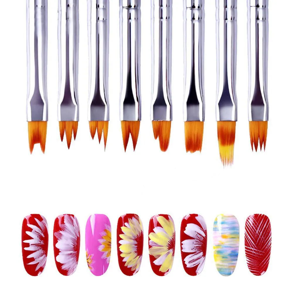 8-Piece Nail Art Brush Set – Z - đánh giá và giá Nail Art Zig Zag
