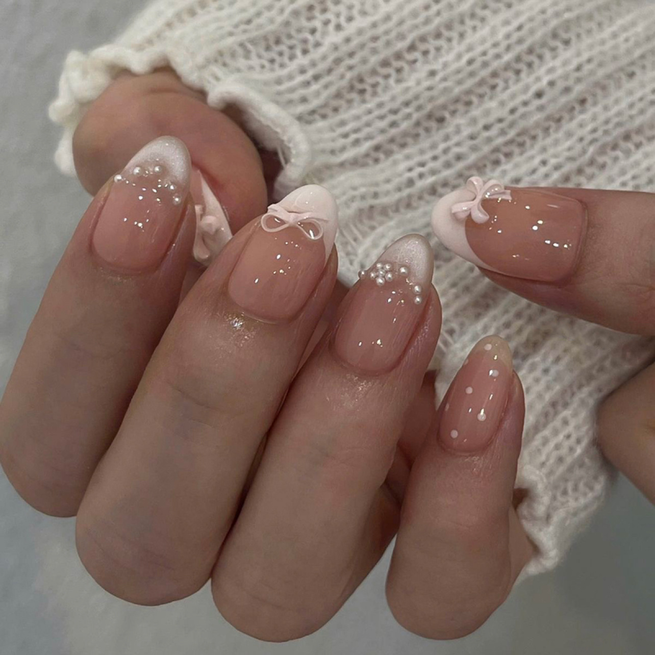 24pcs Simple French Almond Pre - đánh giá và giá Nail Art Cat Eye Simple