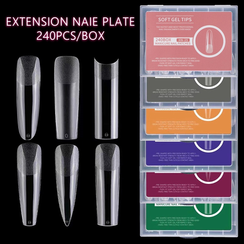 240pcs XXL Long Square Full &  - đánh giá và giá Nail Art Xxl