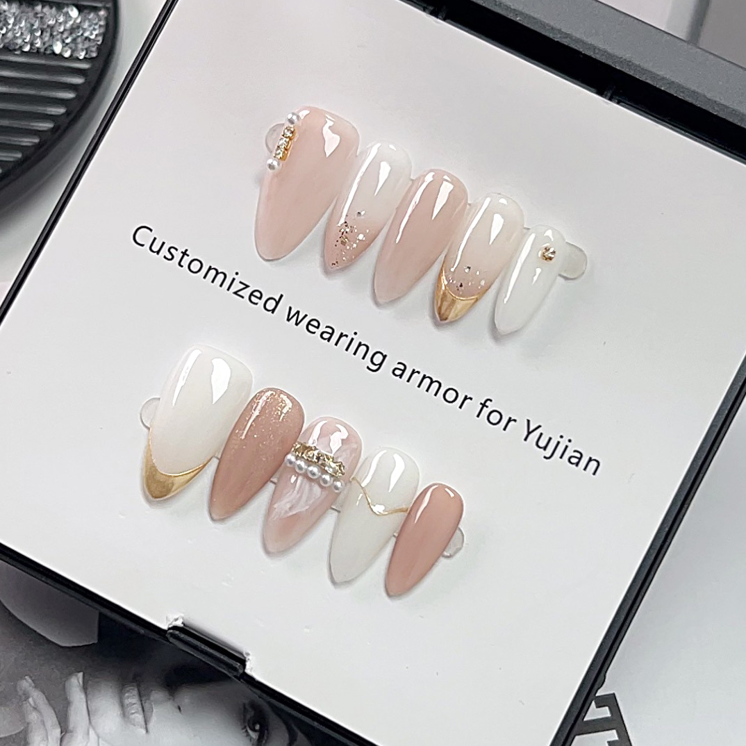 10Pcs Cat Eye French Short Alm - đánh giá và giá Nail Art Cat Eye Simple