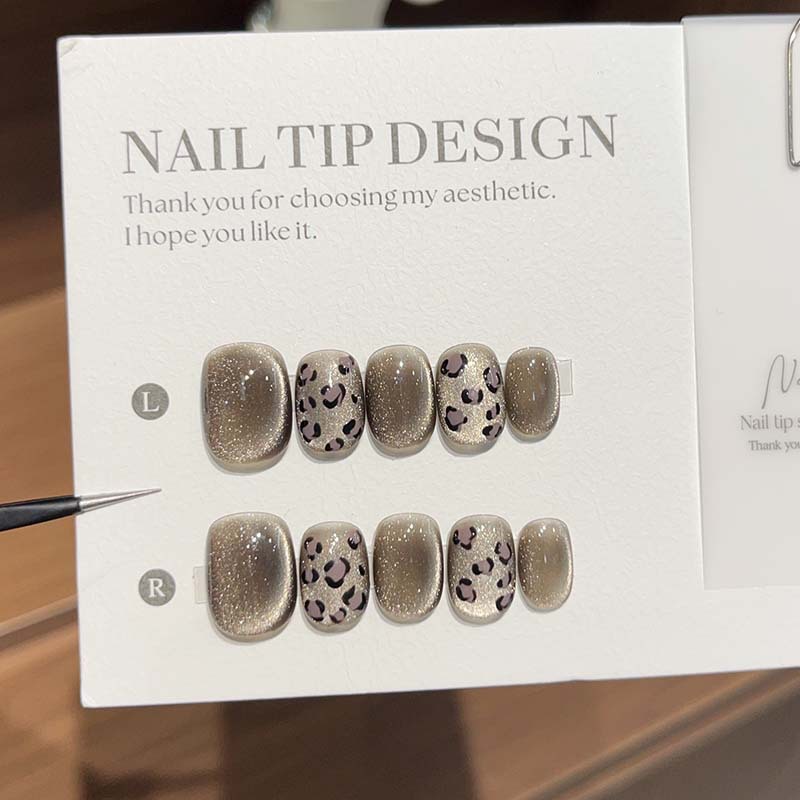 10Pcs Autumn Short Lovely Cat  - đánh giá và giá Nail Art Cat Eye Simple